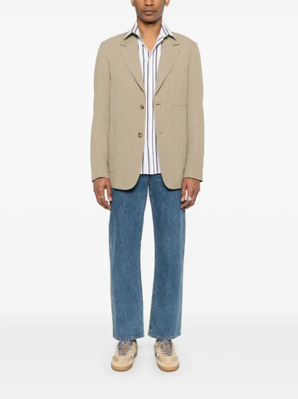Golden Goose Pinstripe single-breasted Blazer | Neutrals