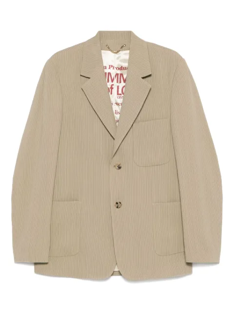 Golden Goose blazer con botones y rayas diplomáticas estampadas