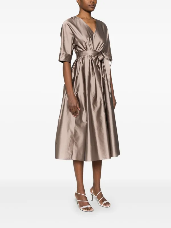 S Max Mara Viola Midi Dress | Brown | FARFETCH