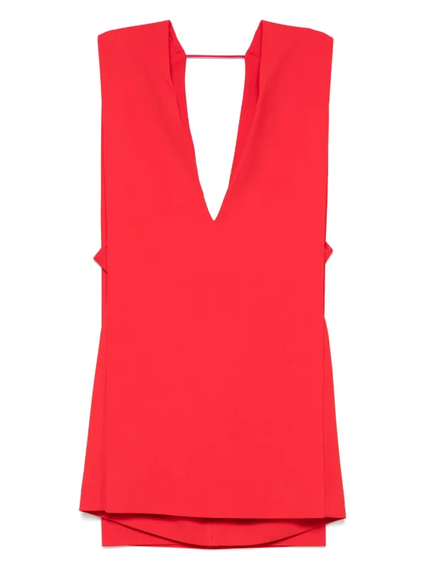Sportmax Belted Mini Dress in Red