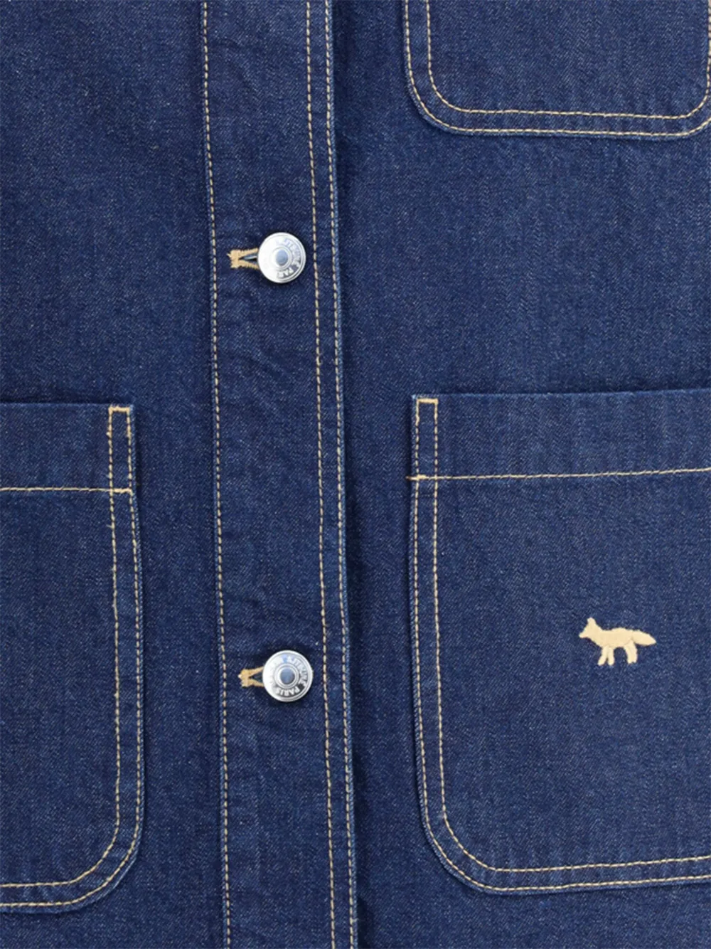 Maison Kitsuné Denim shirtjack Blauw