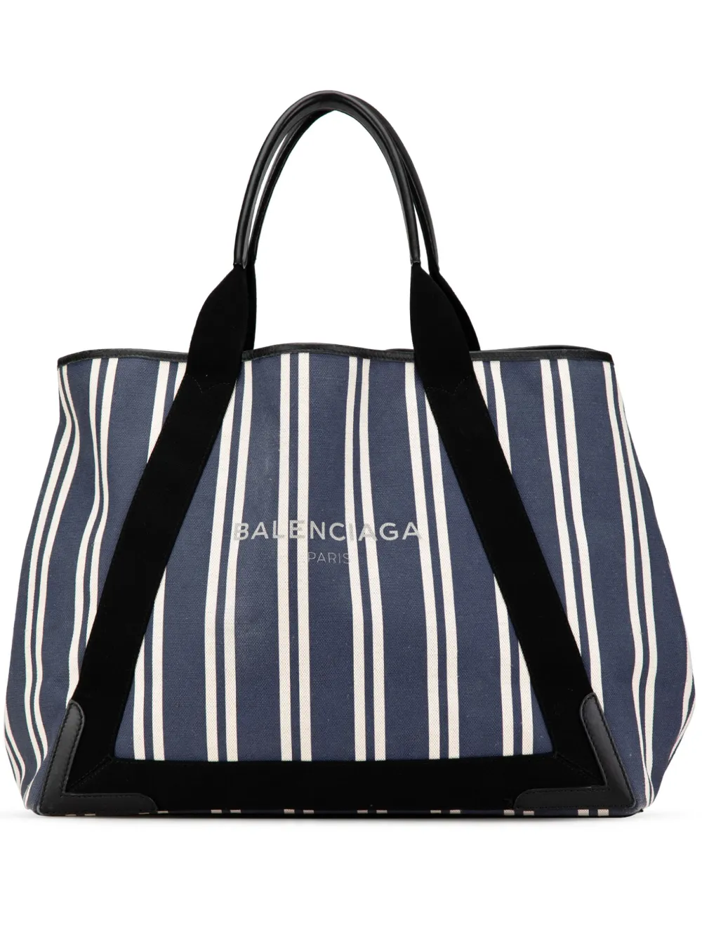 2017-2024 Canvas Striped Navy Cabas M tote bag