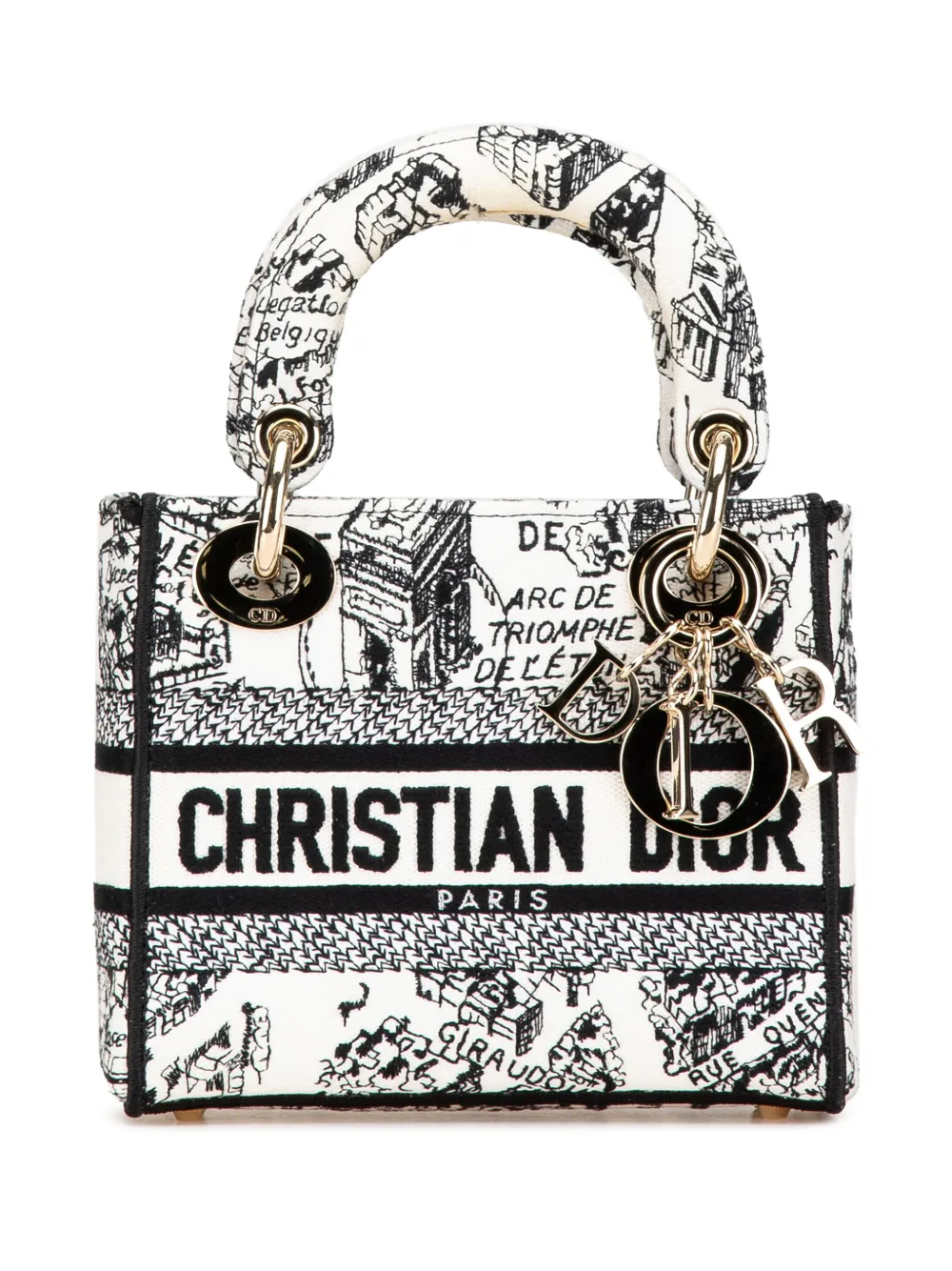 Christian Dior Pre-Owned 2023 ミニ エンブロイダリー キャンバス プランドゥパリ レディ Dライト Christian Dior Pre-Owned 2023 ミニ エンブロイダリー キャンバス プランドゥパリ レディ Dライト