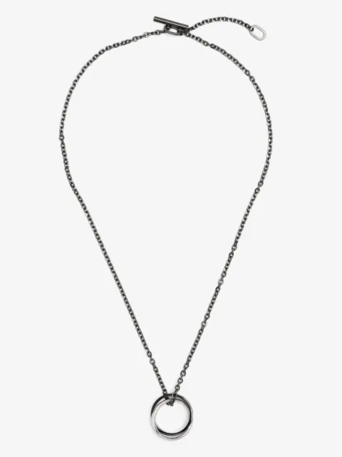 agnès b.  logo couple necklace