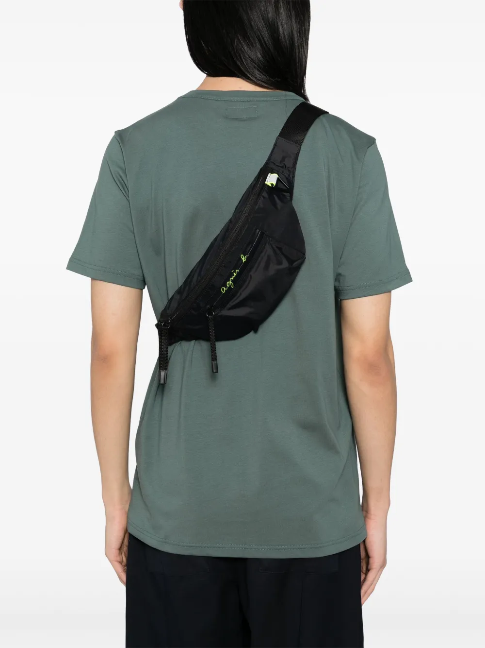 agnès b.  logo-print belt bag | Men | Image 2