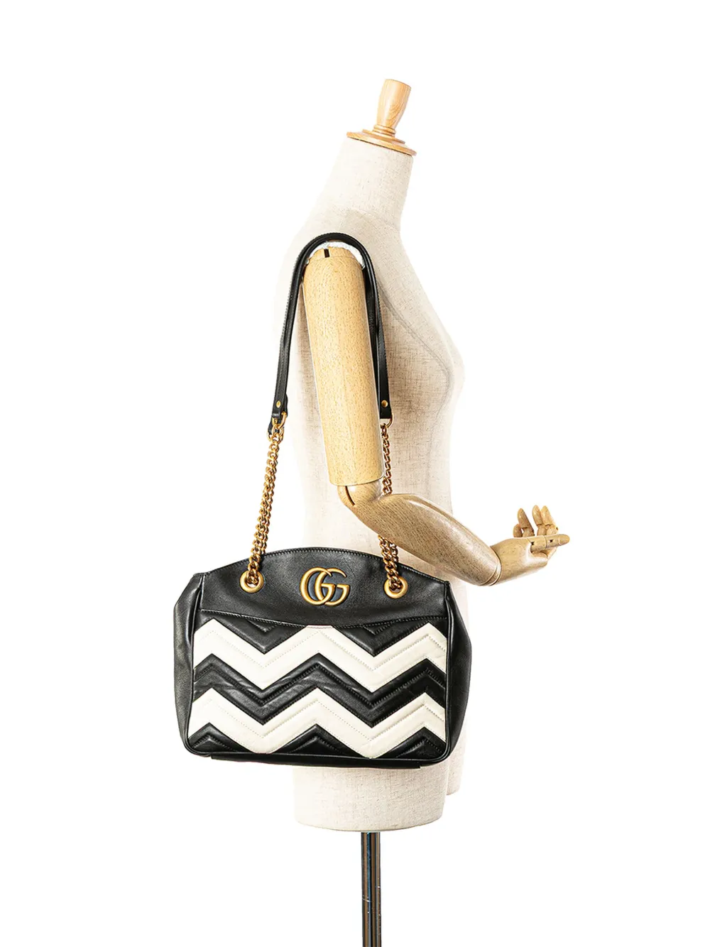 Gucci Pre-Owned Borsa a spalla GG Marmont Matelasse media in pelle con catena 2016-2024 | Image 7