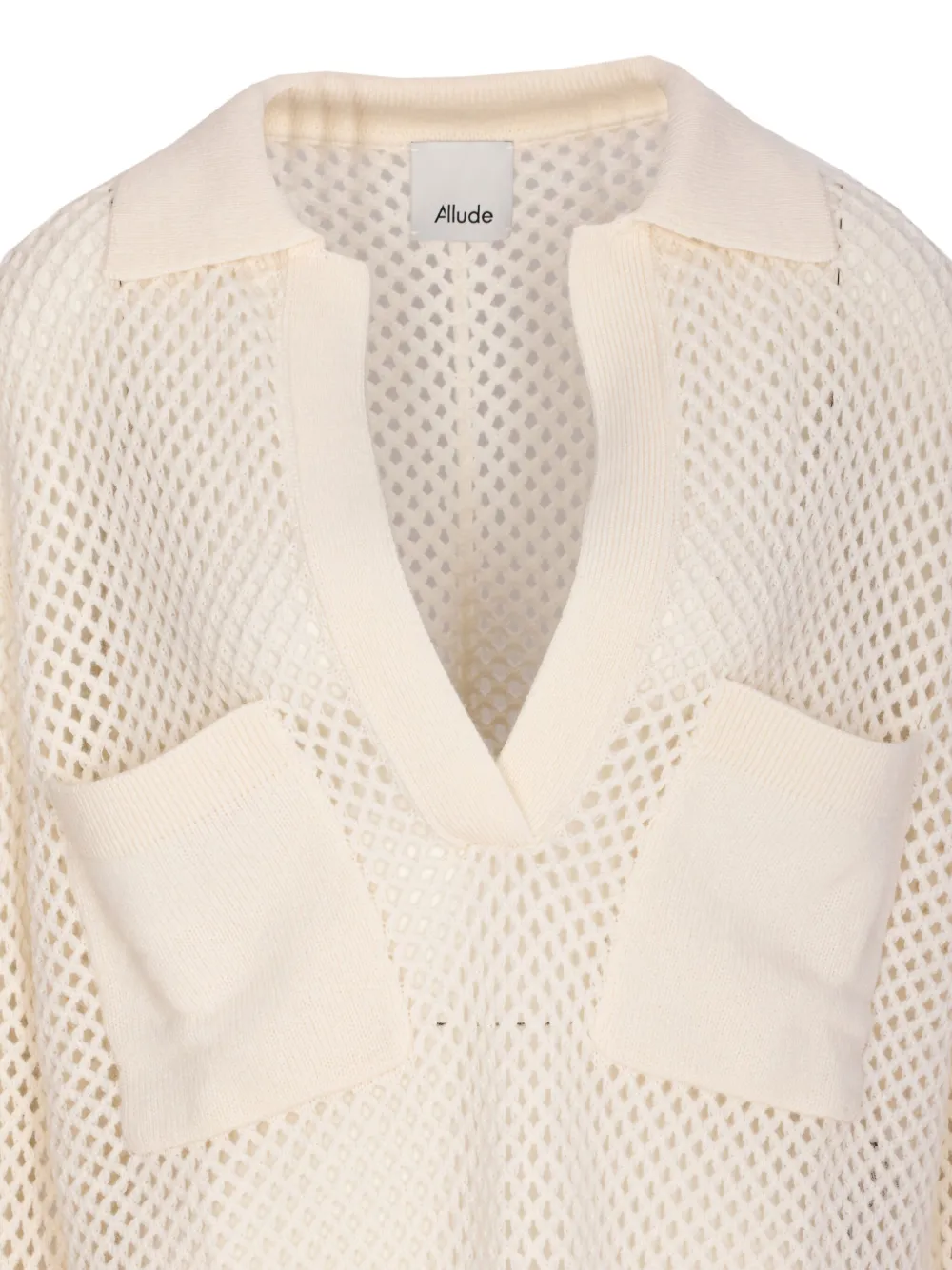 Allude Opengebreide trui met textuur Wit