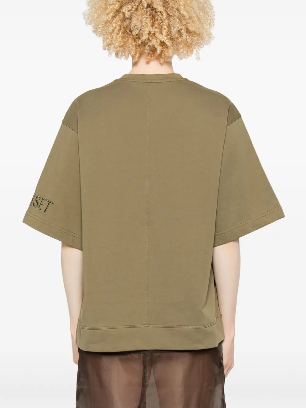 TWINSET EMBROIDERED-LOGO T-SHIRT