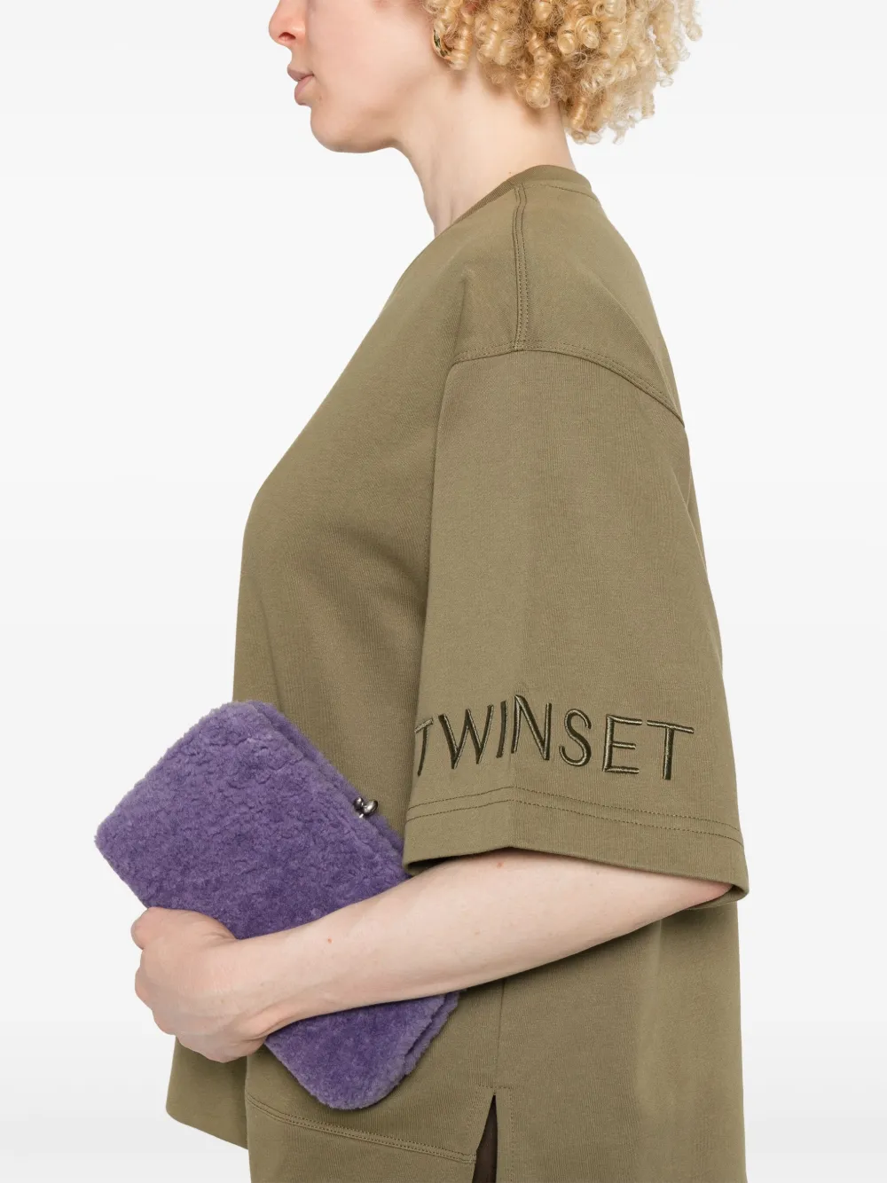 TWINSET EMBROIDERED-LOGO T-SHIRT
