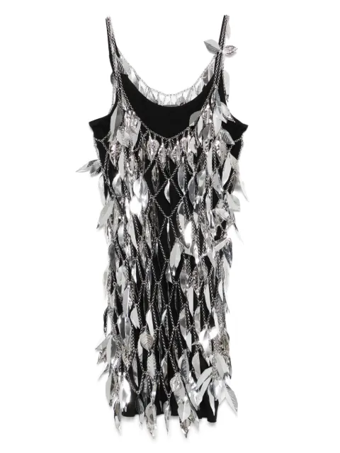 Rabanne metallic-leaf mini dress
