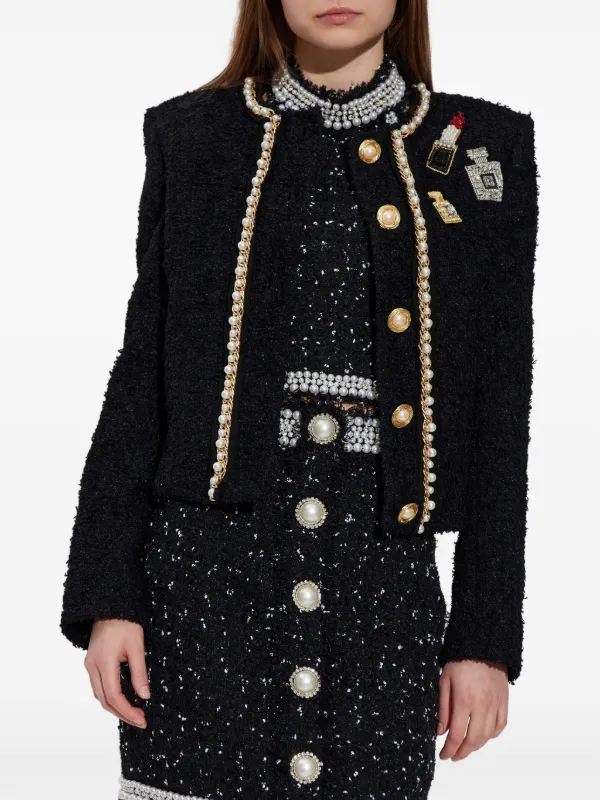 MISS BALMAIN チェック柄コート BELLUNA PLUS コート アウター ボタンデザインチェック柄コート