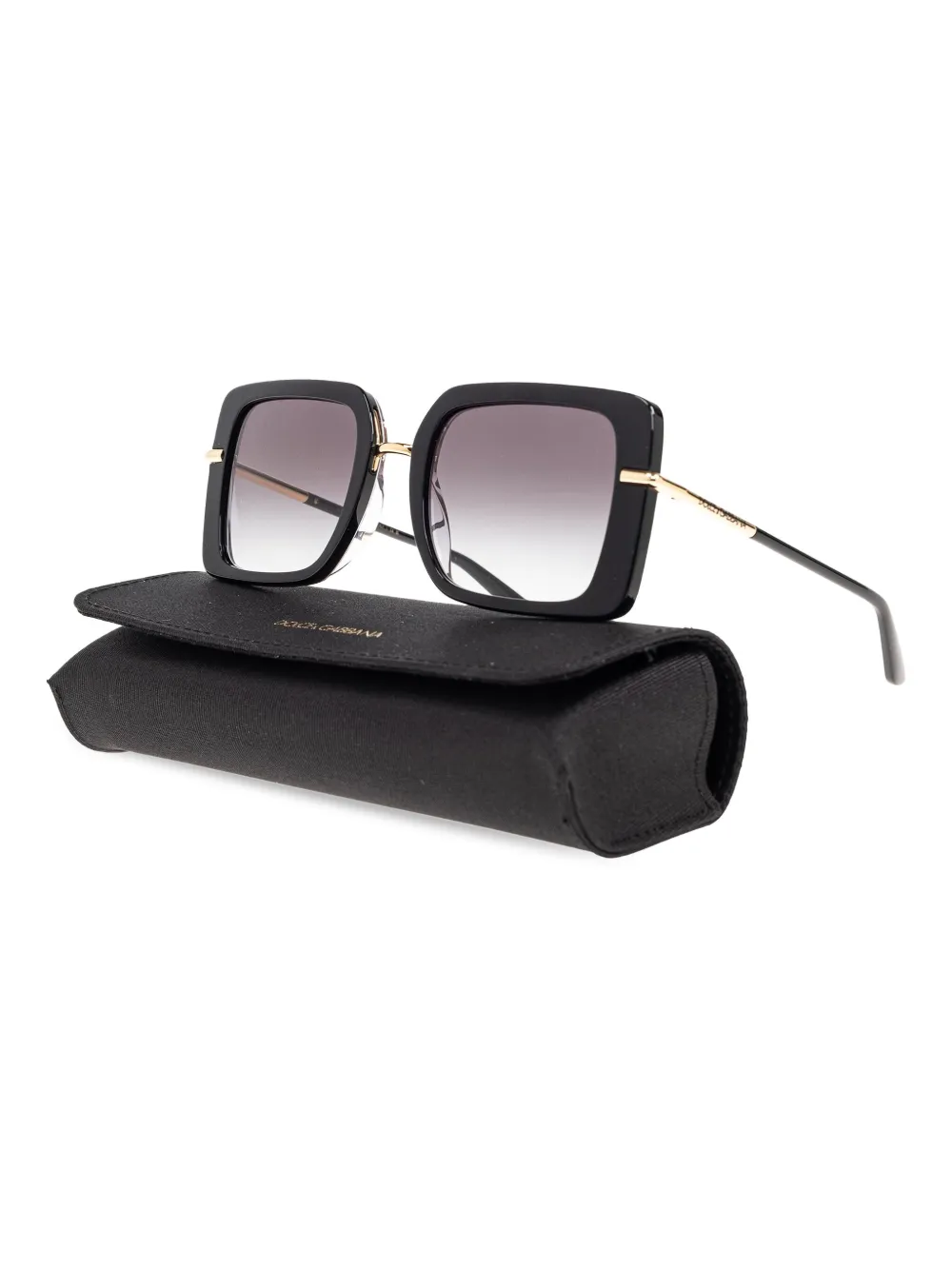 Dolce & Gabbana Eyewear Zonnebril met gegraveerd logo Zwart