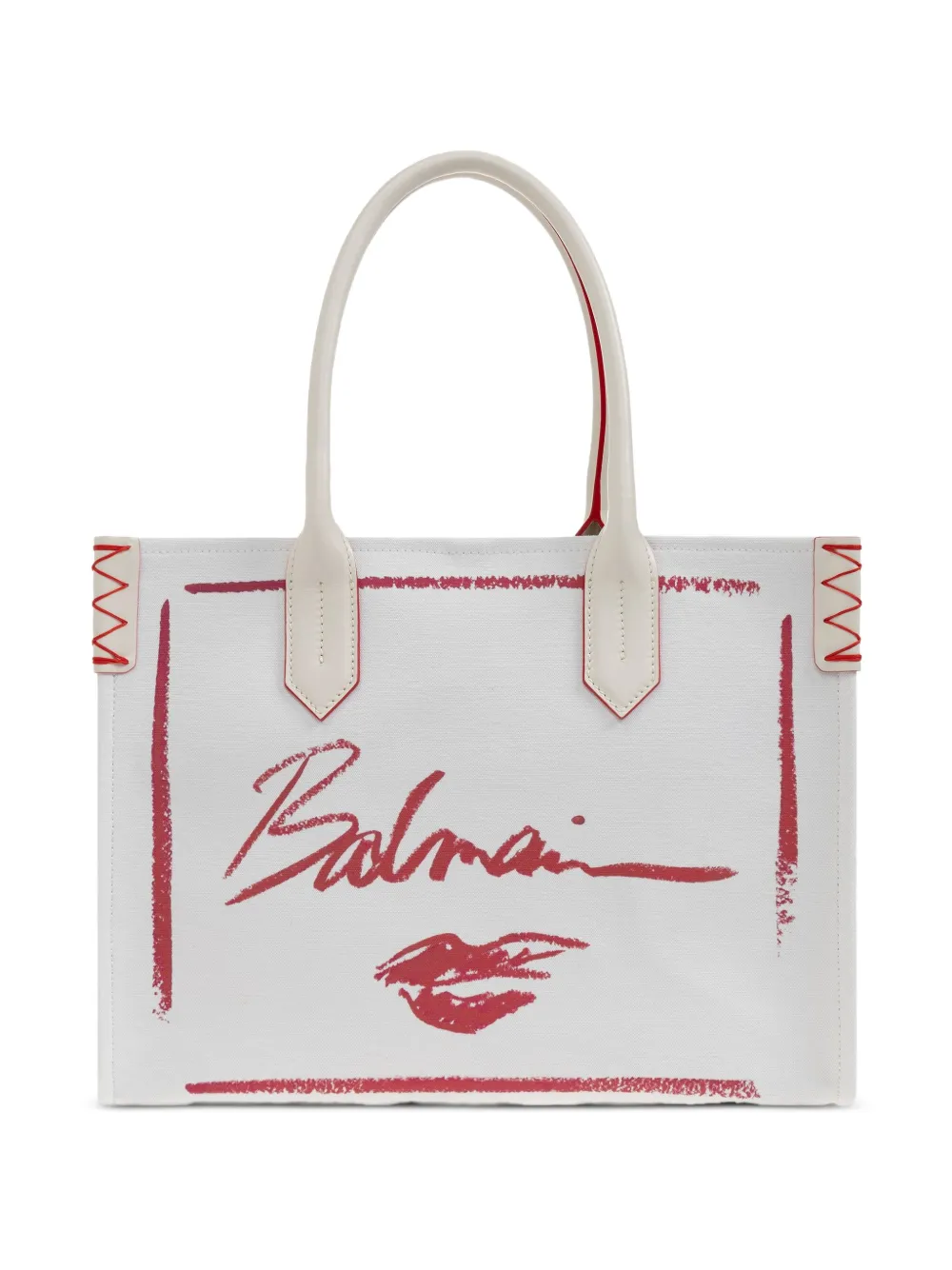 Balmain logo-print tote bag | White | Image 1