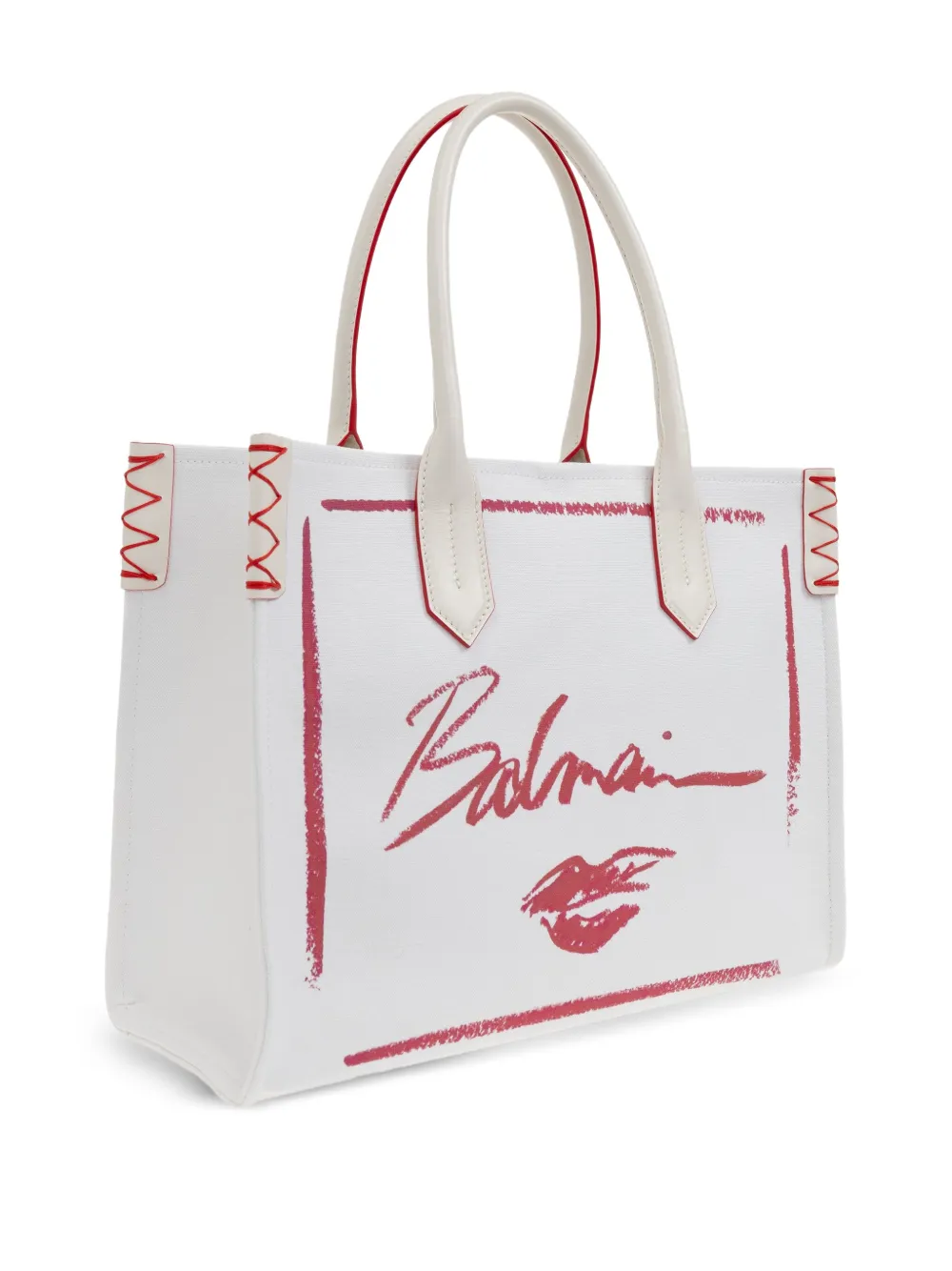 Balmain Shopper met logoprint Wit