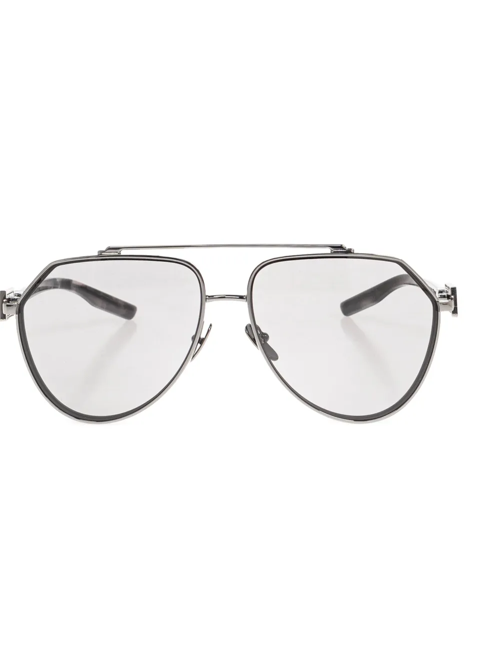 Dolce & Gabbana Eyewear Occhiali da sole con placca logo - Argento