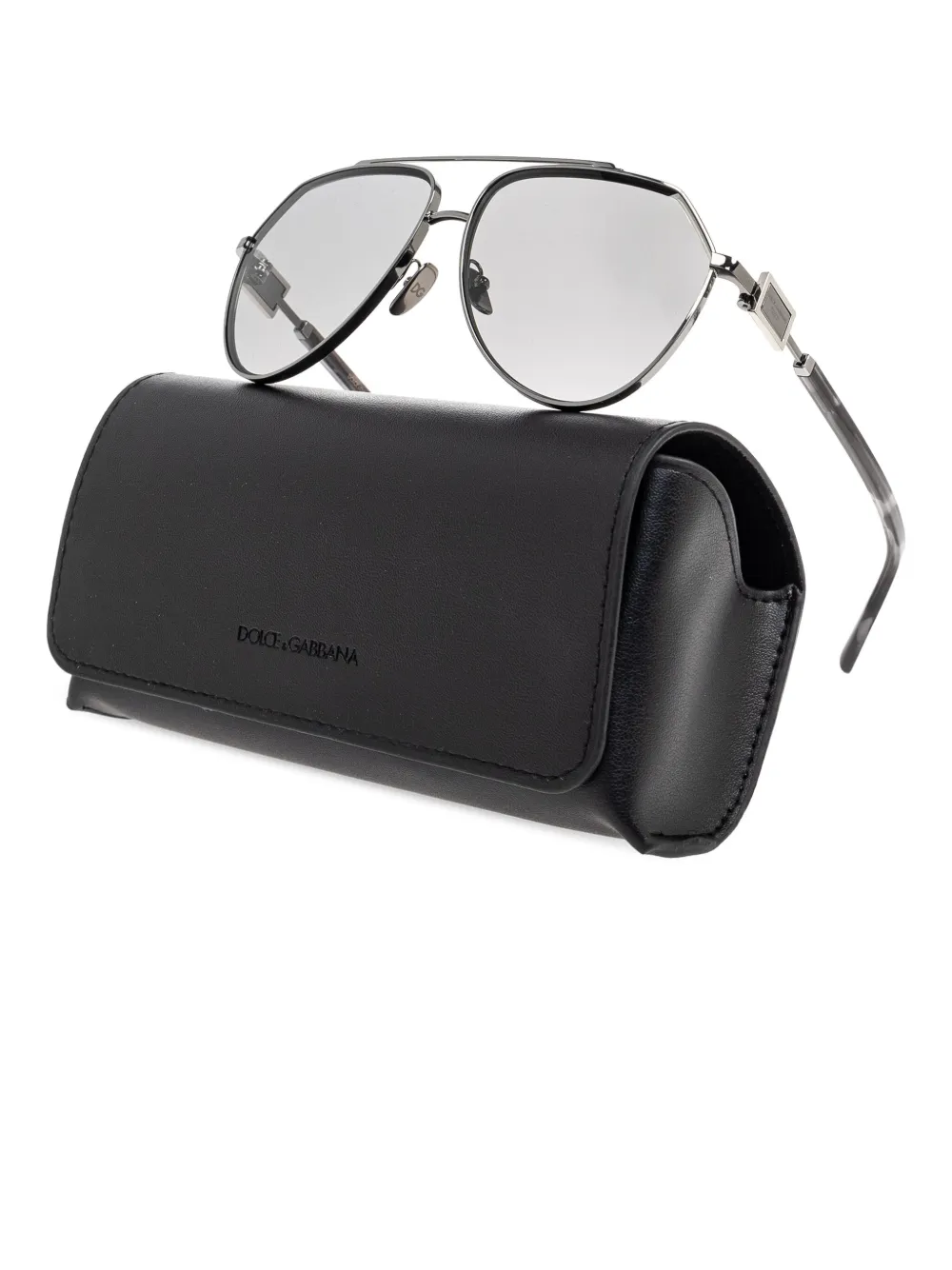 Dolce & Gabbana Eyewear Zonnebril met logoplakkaat Zilver