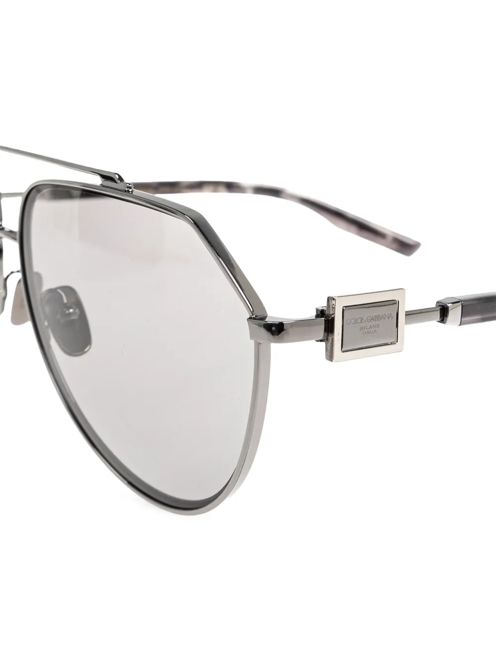 Dolce & Gabbana Eyewear Zonnebril met logoplakkaat Zilver