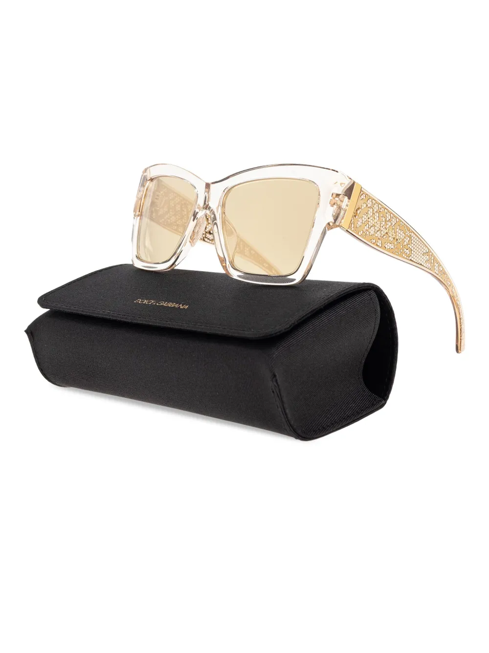 Dolce & Gabbana Eyewear Zonnebril met logo Beige