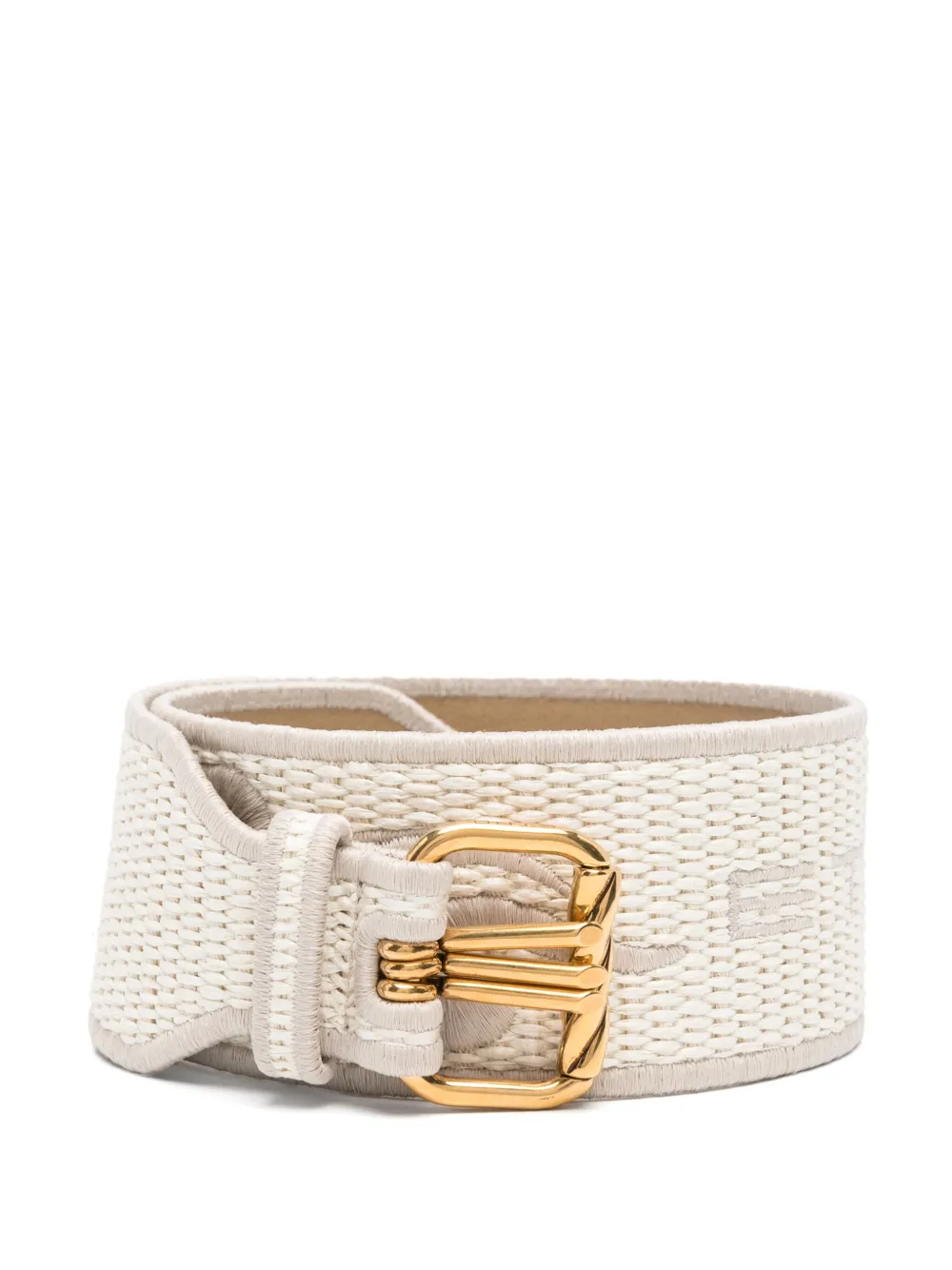 logo-embroidered belt