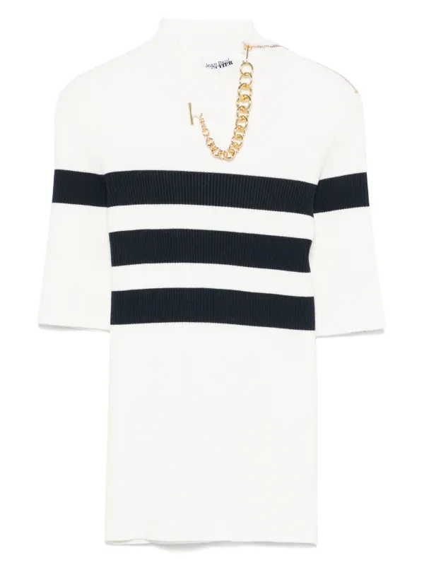Jean Paul Gaultier ファインリブ Tシャツ | ホワイト | FARFETCH JP Jean Paul Gaultier ファインリブ Tシャツ | ホワイト | FARFETCH JP