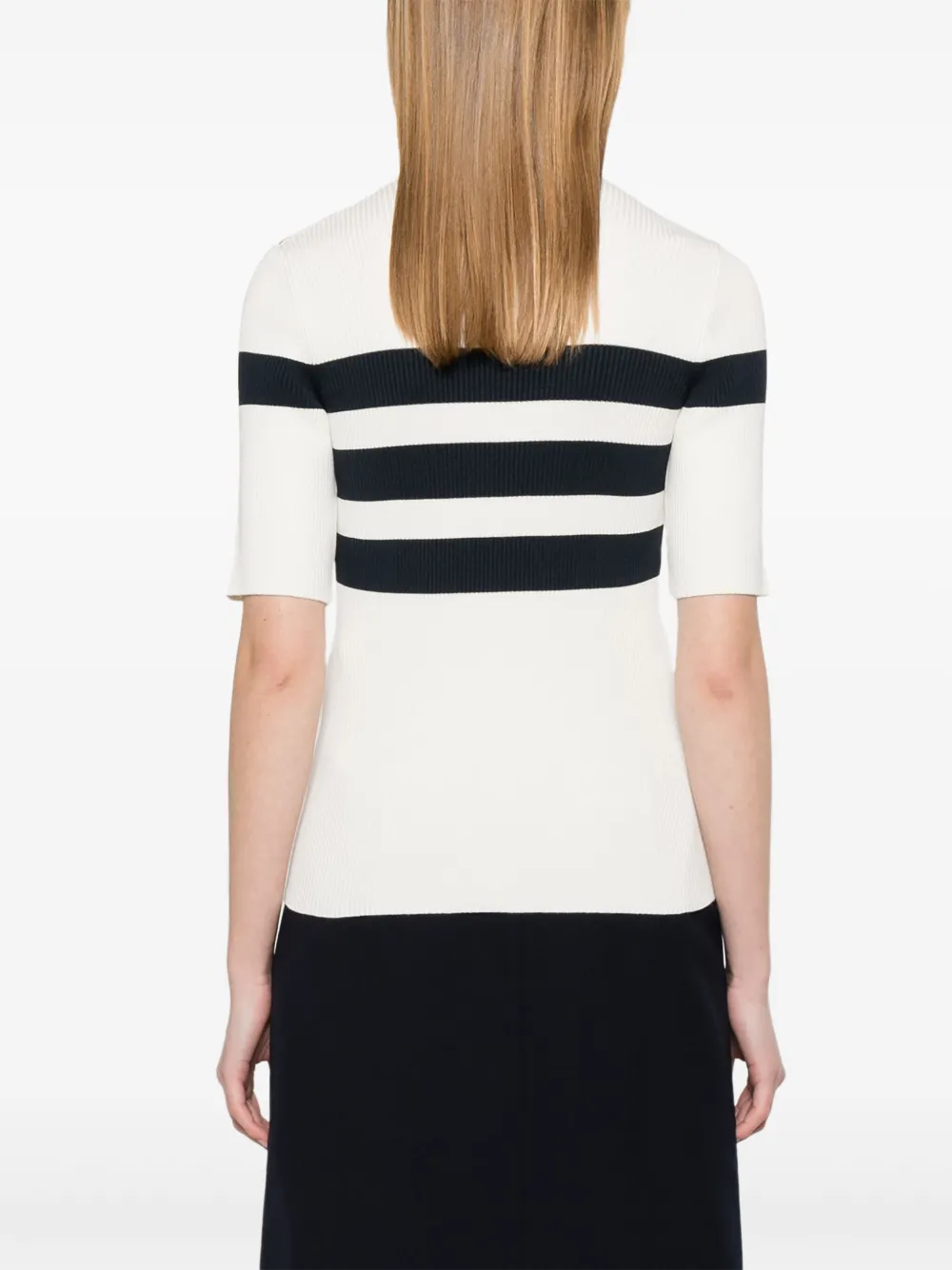 Jean Paul Gaultier Fijngeribbeld T-shirt Wit