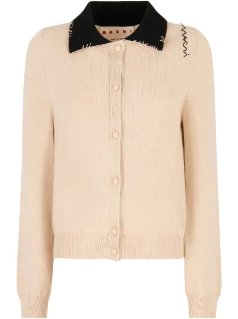 Marni contrasting-collar cardigan