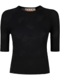 Marni short-sleeve textured top - Black