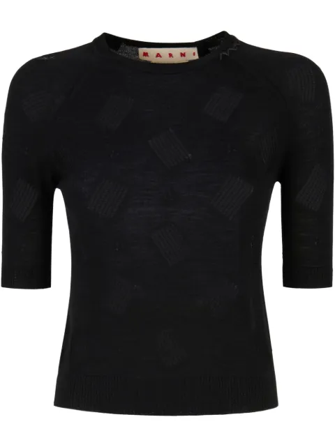 Marni short-sleeve textured top