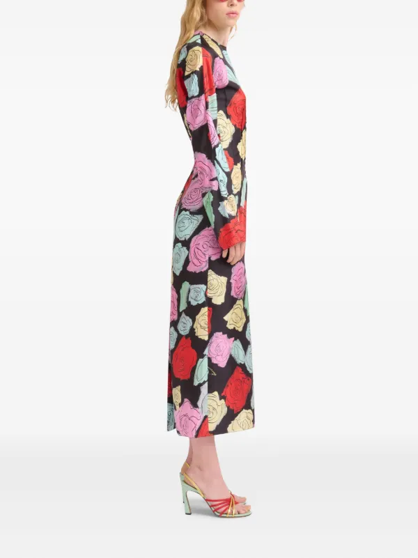 Marni - Black Silk Long-sleeve Dress Wih Orion Print - Dresses - Woman - Size: 42 Marni - Black Silk Long-sleeve Dress Wih Orion Print - Dresses - Woman - Size: 42
