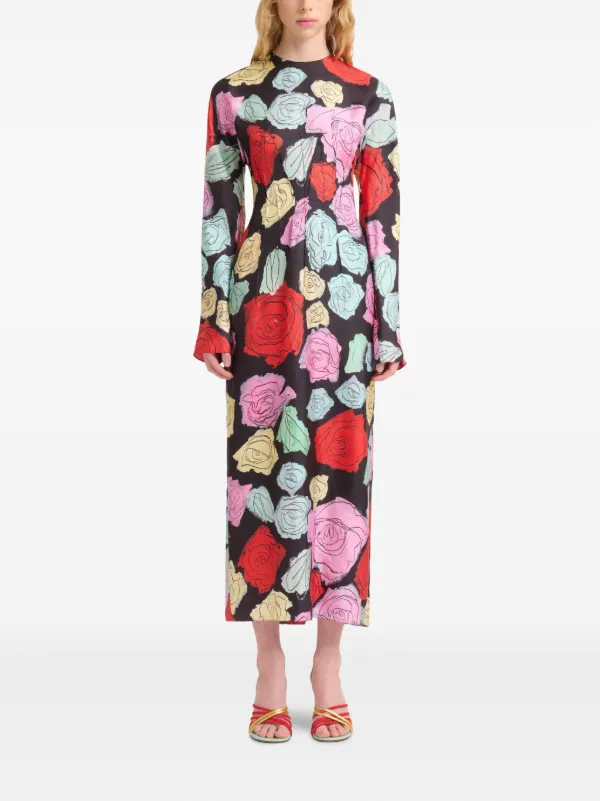 【MARNI】NAVY×multi floral dress ワンピース MARNI】NAVY×multi floral dress ワンピース - メルカリ