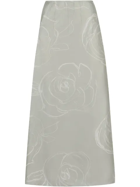 Marni floral-print midi skirt