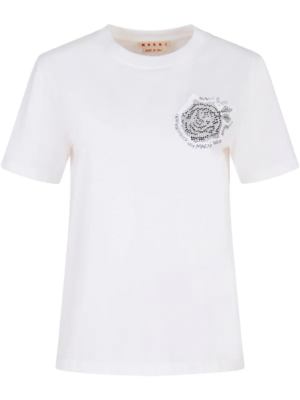 Marni Patch-detail T-shirt in White