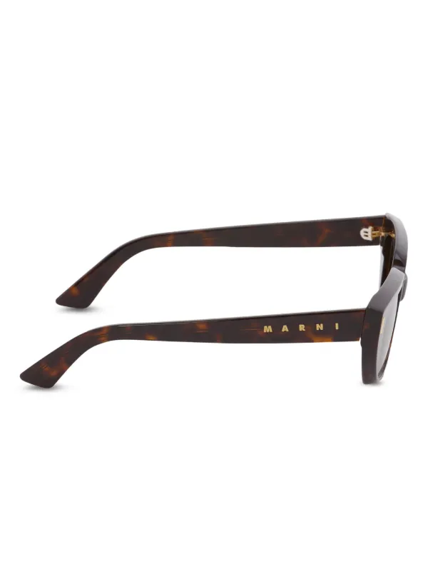 Marni Eyewear トータスシェル サングラス | ブラウン | FARFETCH JP