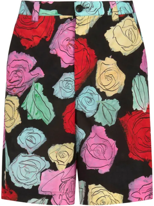 Marni short à motif floal - Noir - Marni - Modalova