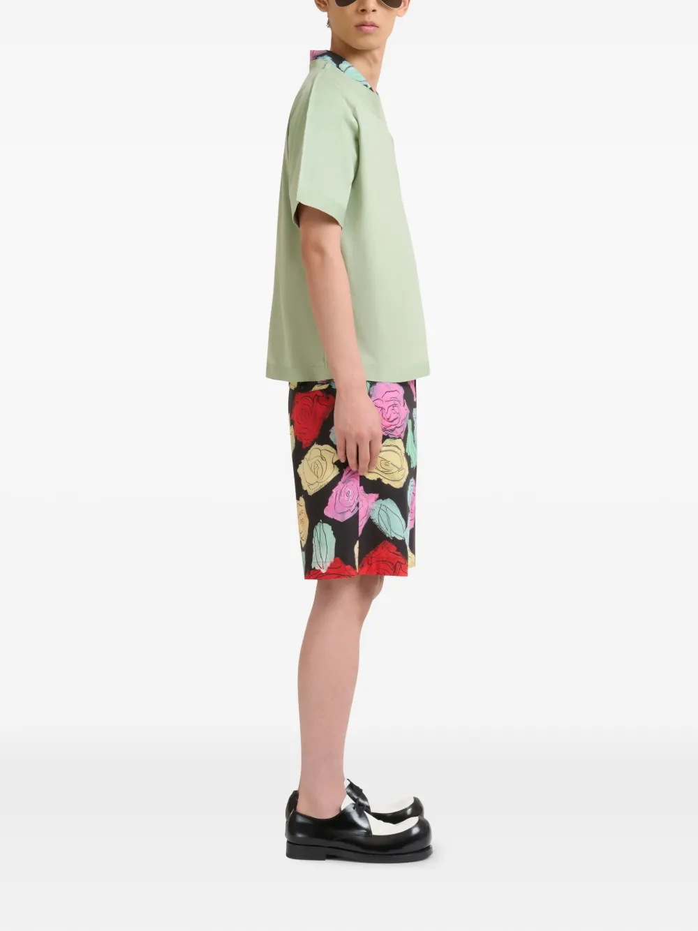 MARNI FLORAL-PATTERNED TAILORED SHORTS
