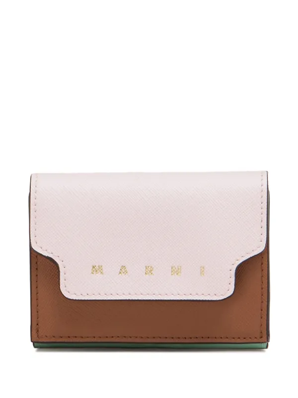 MARNI レザー 三つ折り財布 ピンク Marni 三つ折り財布 | ピンク | FARFETCH JP