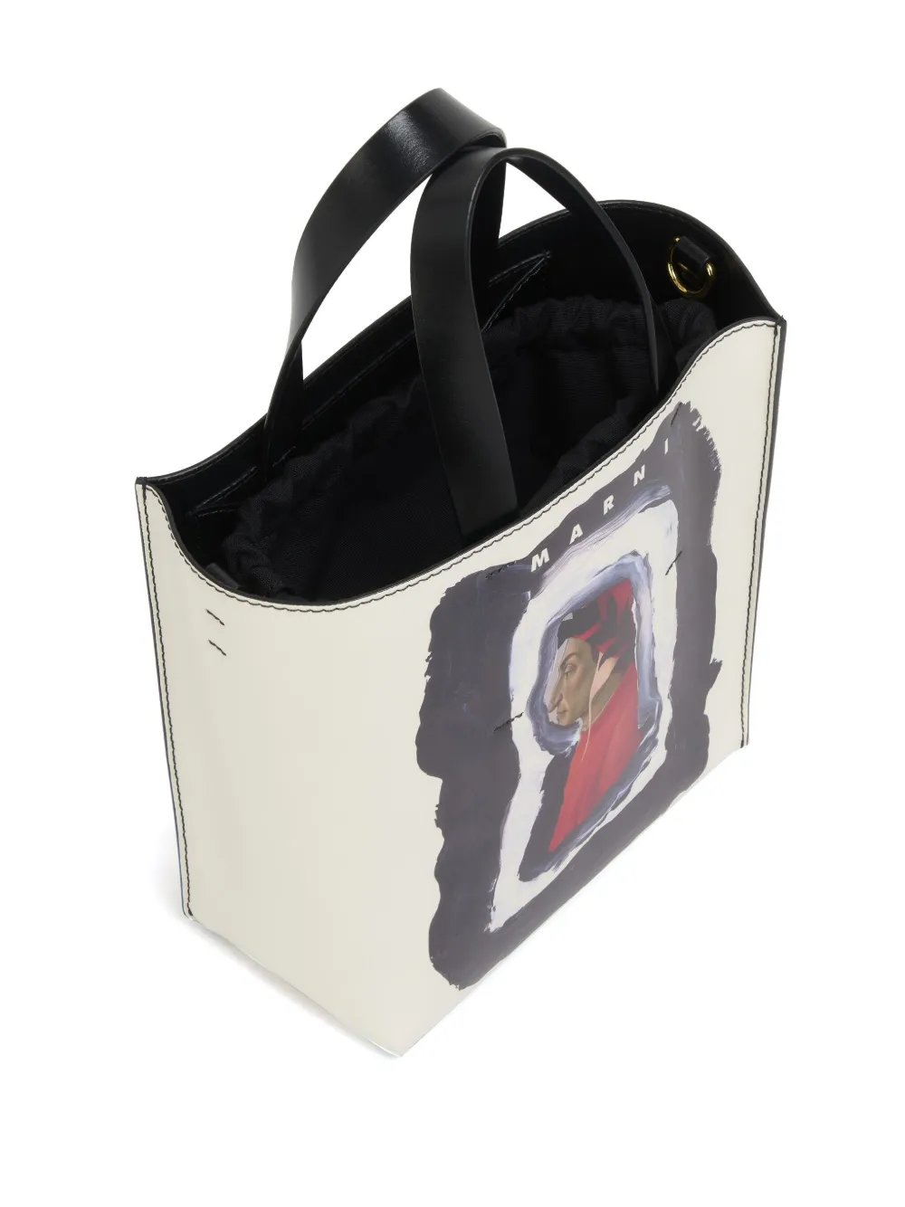 Marni Museo North-South kleine shopper Wit