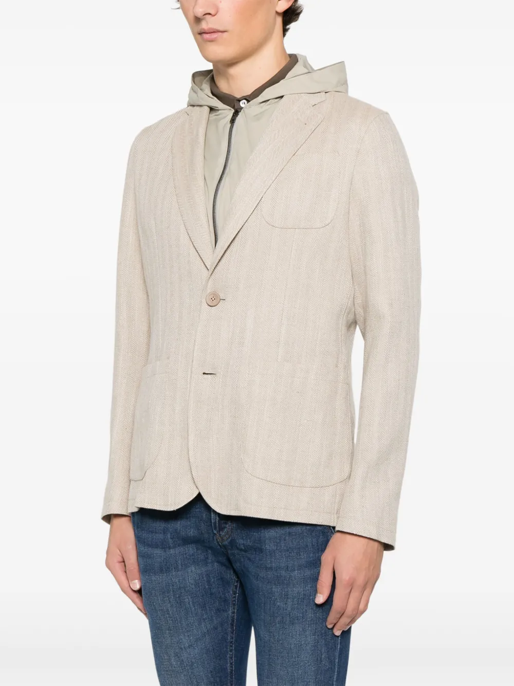 Herno Gelaagde blazer Beige