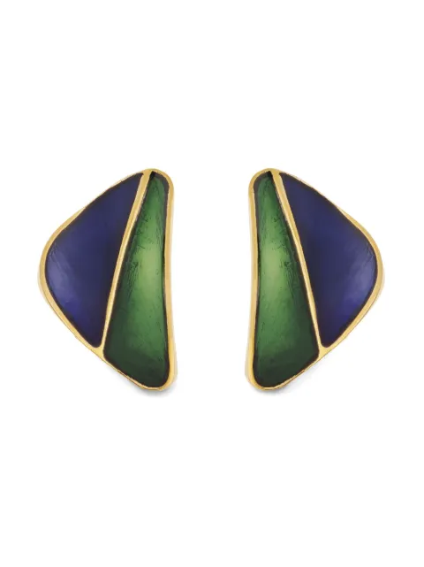 Susan Caplan Vintage 1980s enamel earrings