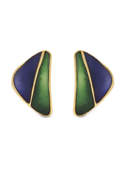 Boucles d'oreilles émaillées (années 1980) - Susan Caplan Vintage - Modalova