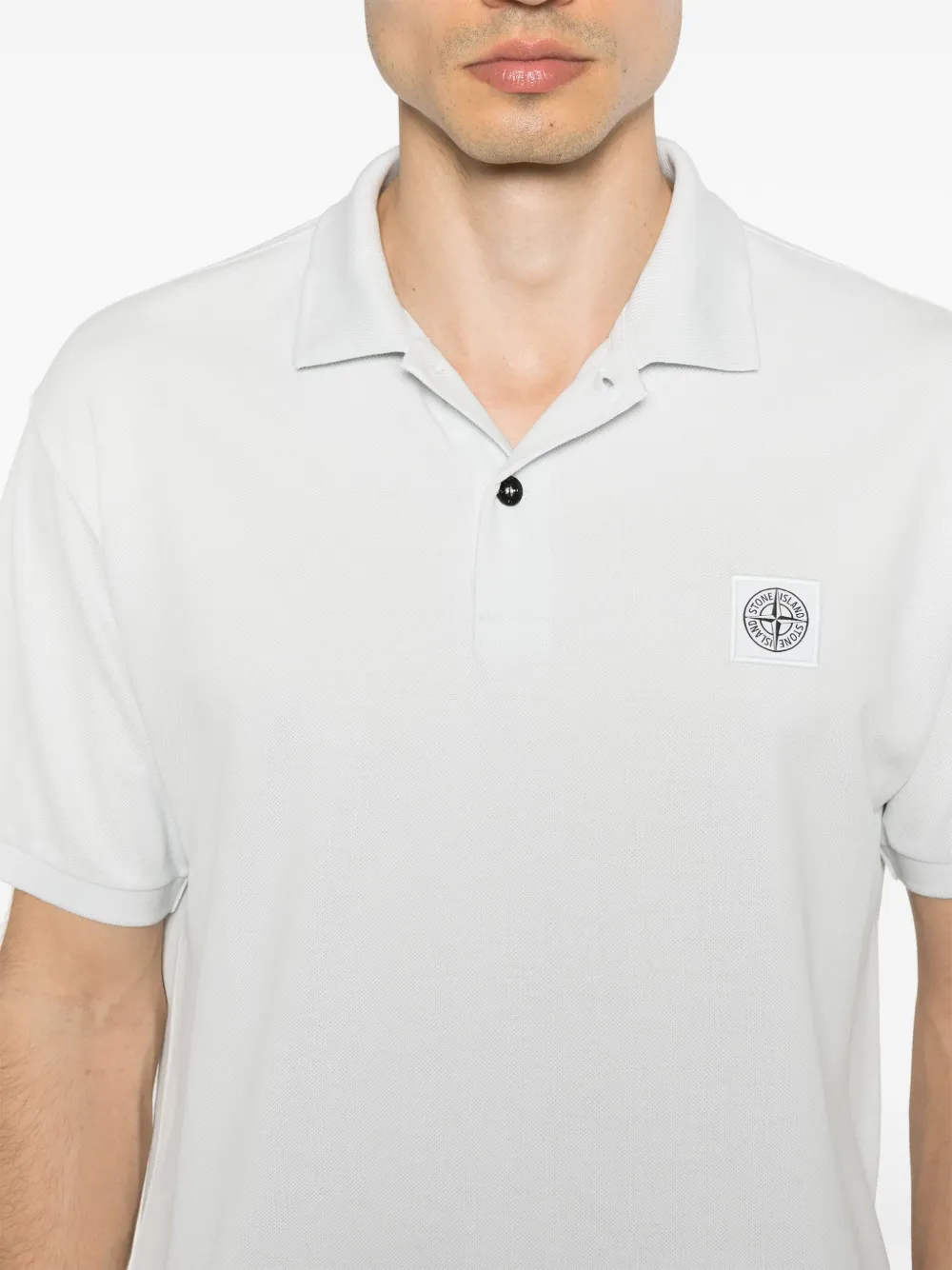 Stone Island Poloshirt met Compass-patroon Blauw