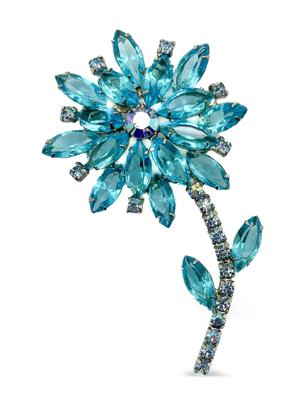 1950s crystal-embellished brooch