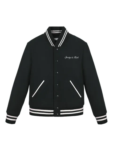 Sporty & Rich Syracuse varsity-style bomber jacket