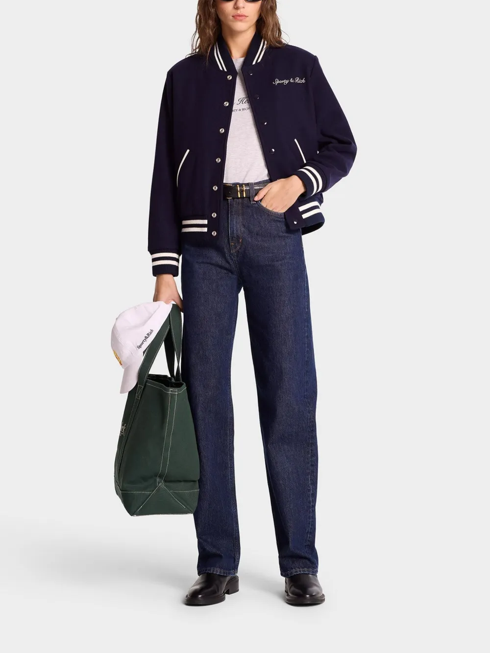 Sporty & Rich Universiteitsjack Blauw