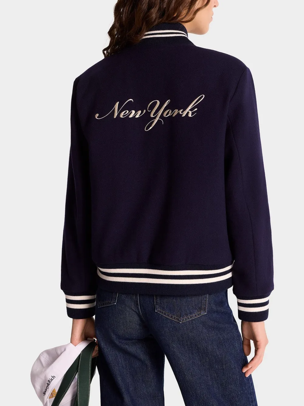 Sporty & Rich Universiteitsjack Blauw
