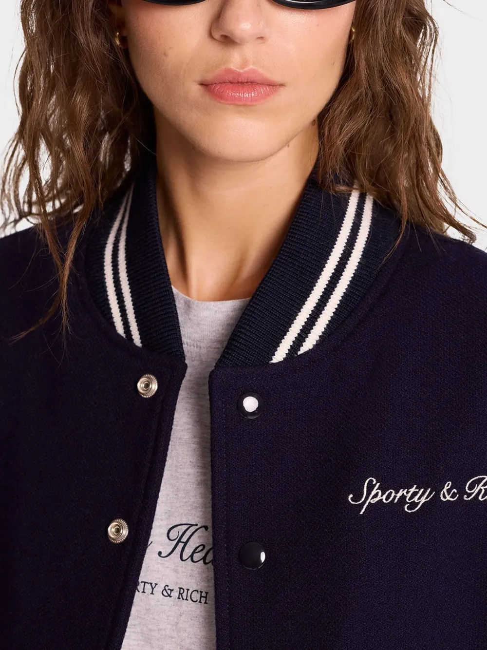 Sporty & Rich Universiteitsjack Blauw