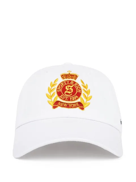 Sporty & Rich crest-embroidered baseball cap
