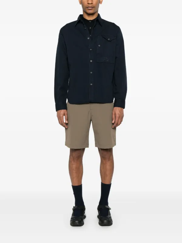 C.P. Company リネンロングスリーブシャツ C.P. Company ロングスリーブ シャツ | ブルー | FARFETCH JP
