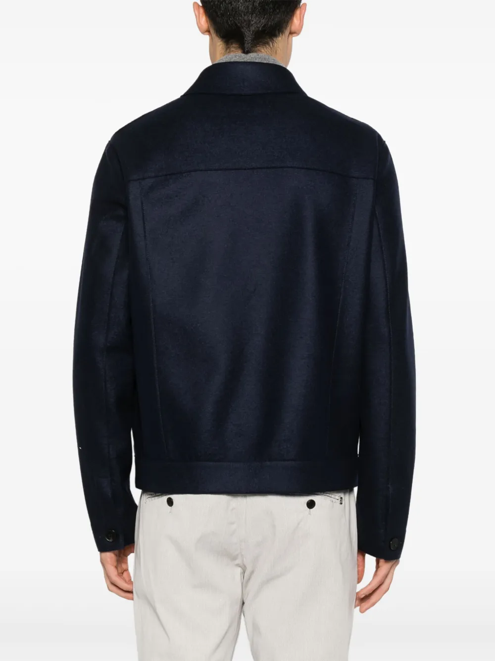 Harris Wharf London Wollen jack Blauw