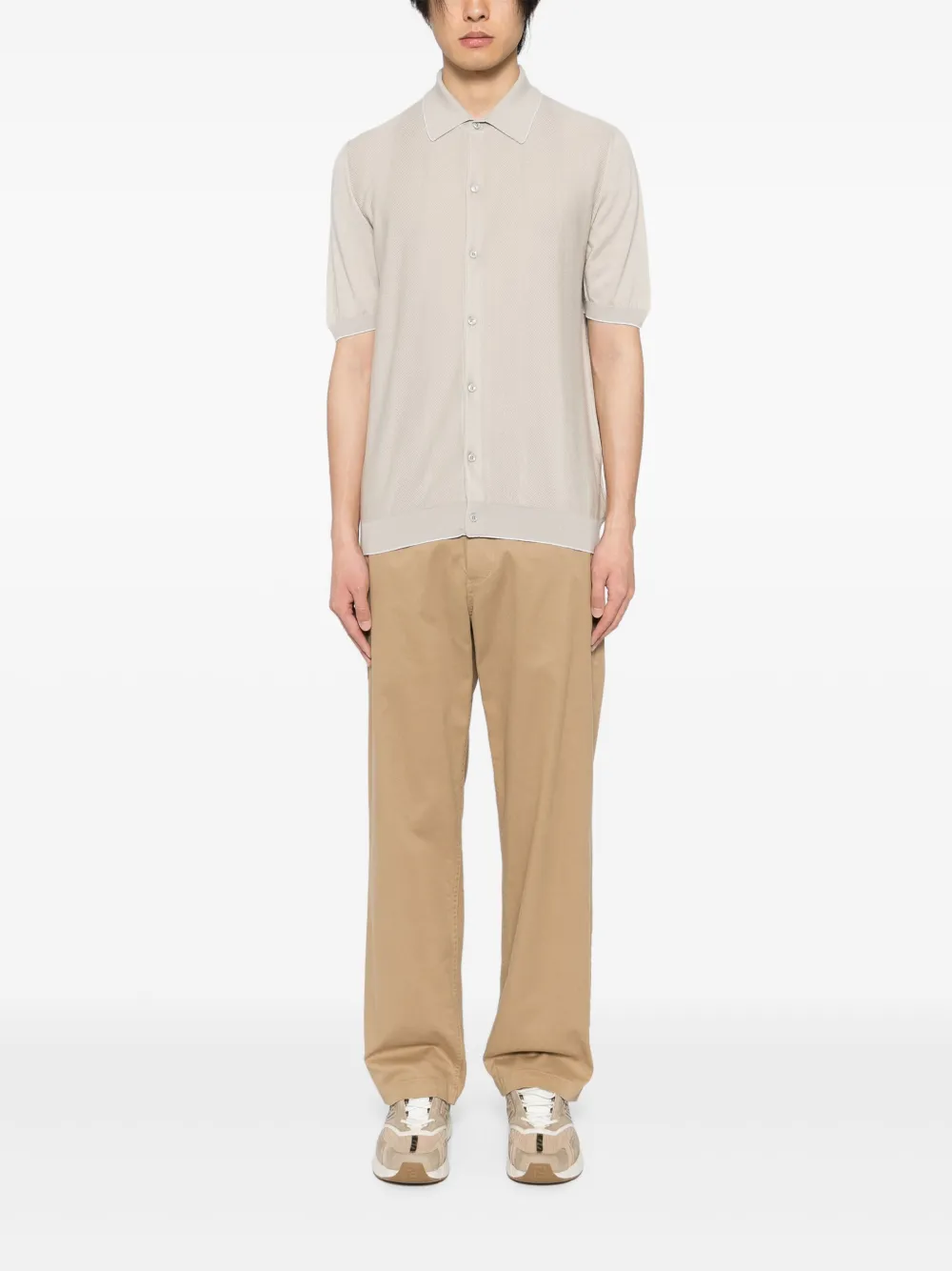Svevo Katoenen poloshirt - Beige